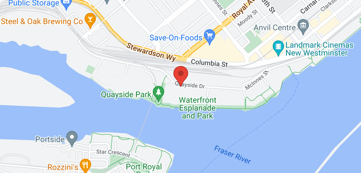 map of 108 1230 QUAYSIDE DRIVE